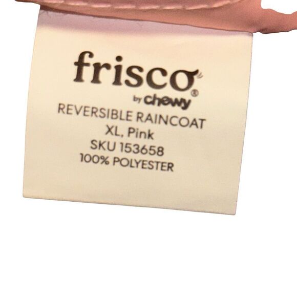 FRISCO Dog reversible Raincoat Hooded Slicker size XL pink packable - Picture 5 of 5